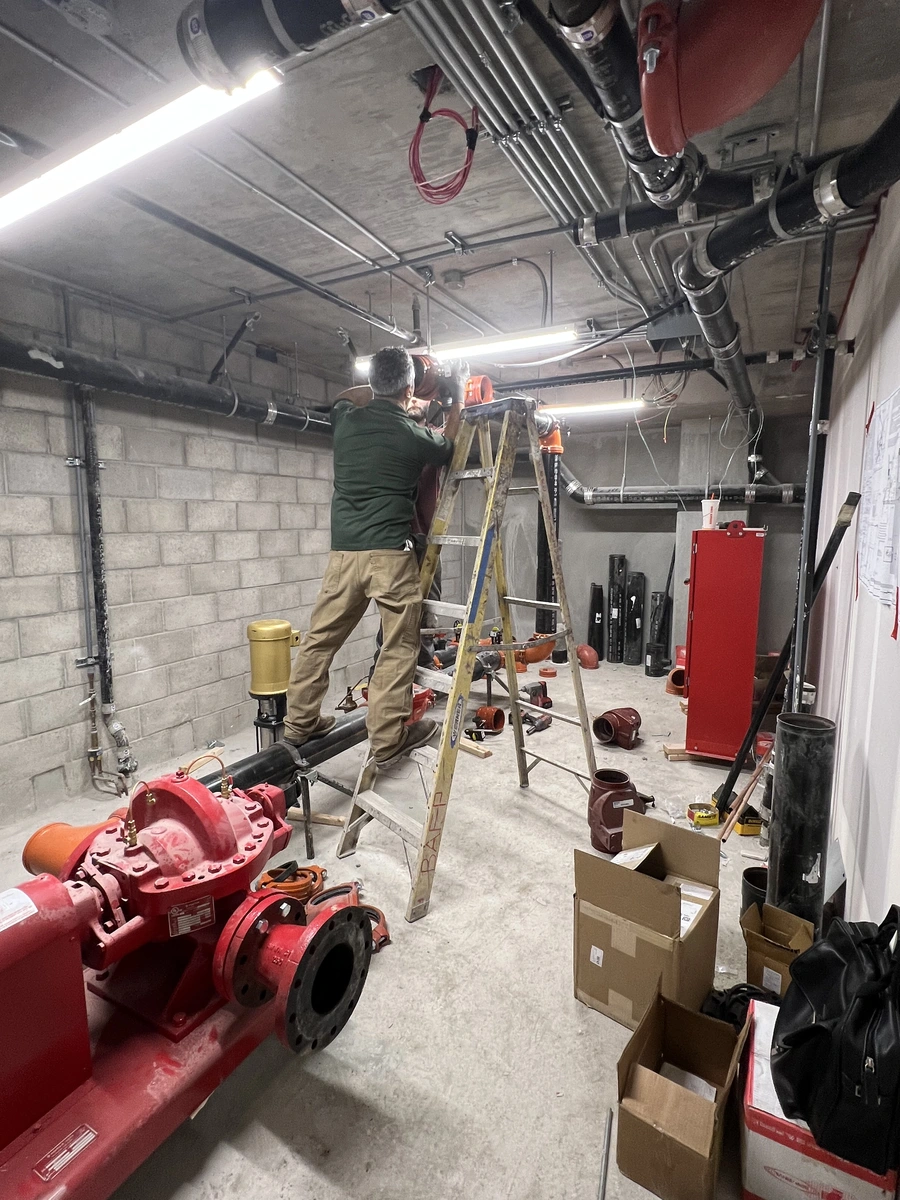1510 Webster fire protection installation