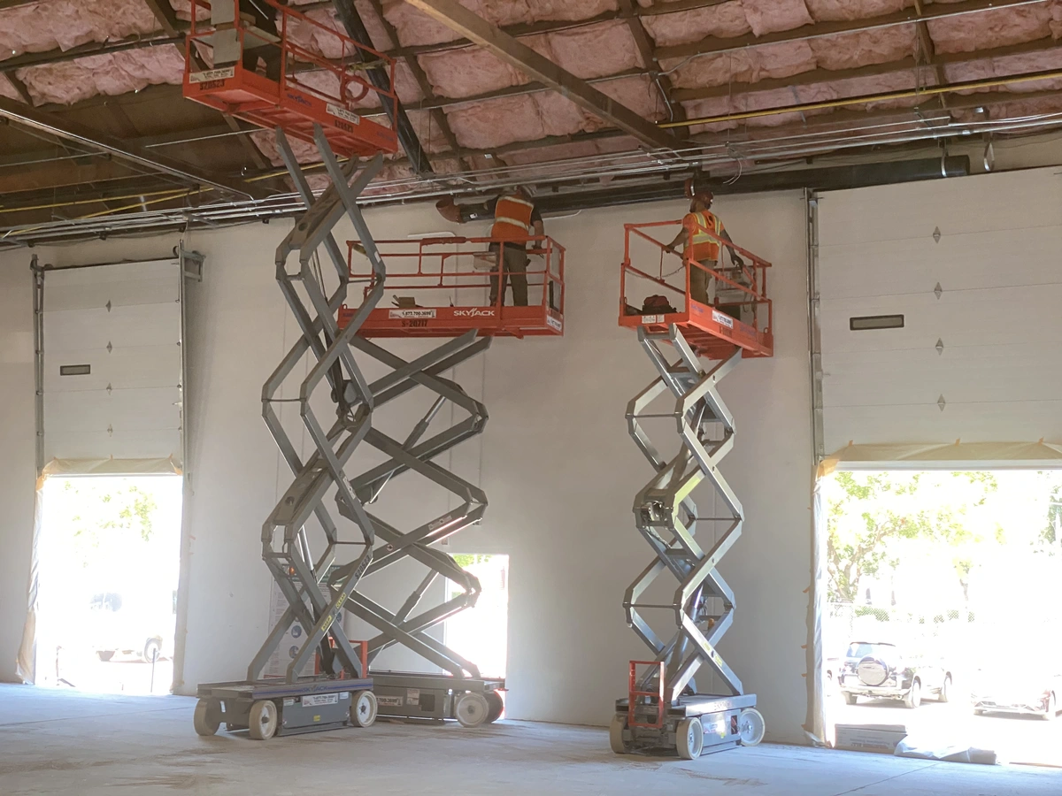 Fire protection work at Amazon San Jose warehouse
