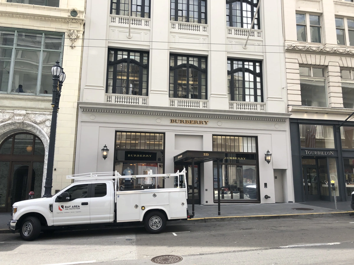 Burberry Store Fire Sprinkler Installation