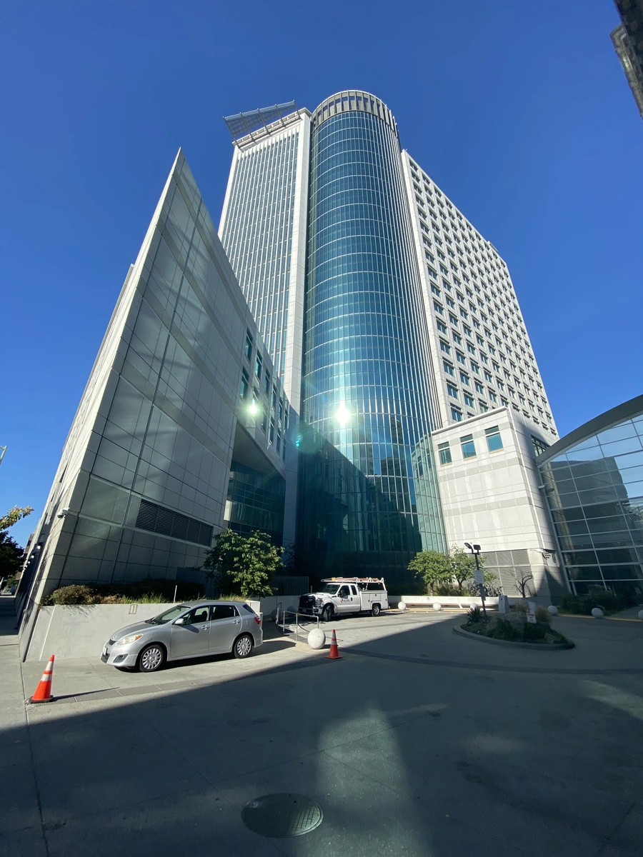 Elihu Harris Building vertical pipe installation