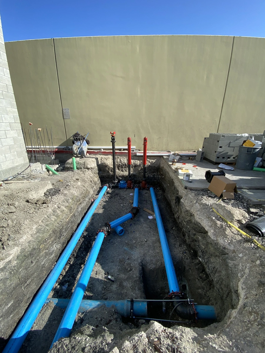 ESS Sunnyvale vertical pipe run